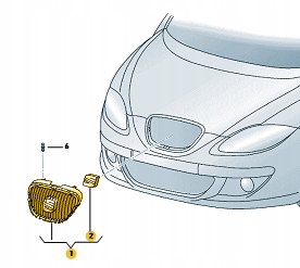 seat oe 5P0853651A решетка радиатора