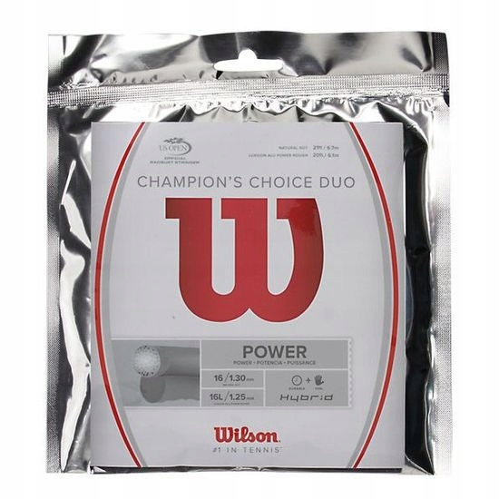Hybridní tenisový výplet Wilson Champions Choice Duo 1,30/1,25 mm 2x6 m