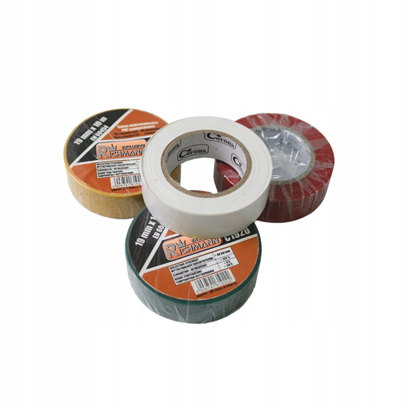MOCNA TAŚMA IZOLACYJNA PCV 19MMx10M KOLOROWA C1920