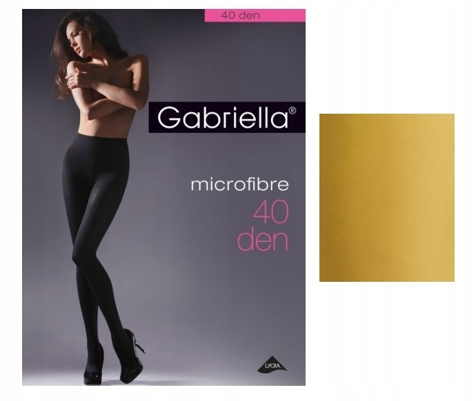 

Gabriella rajstopy microfibre den 40 Sinappi 5