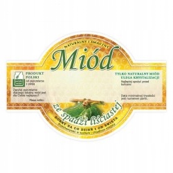 

Etykieta owalna na miód ze Spadzi liściastej