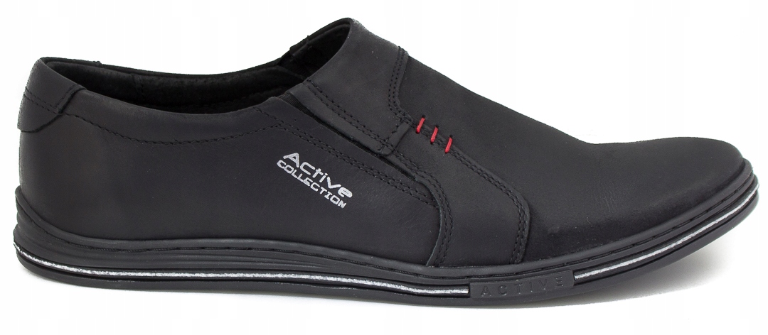 

Buty męskie Skórzane Polbut 334 wsuwki czarny 43