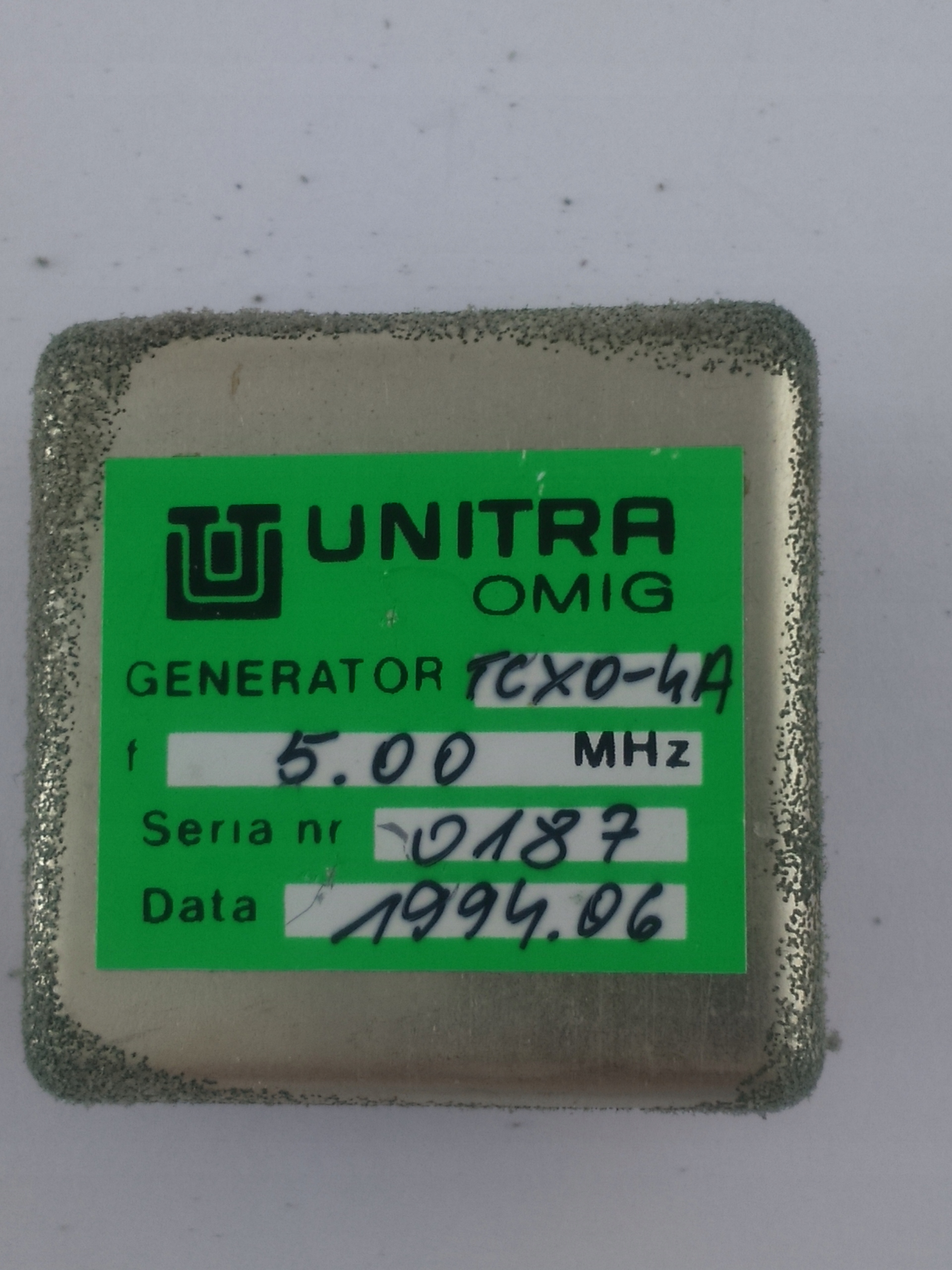 5MHz TCXO 4A OMIG Unitra quartz generátor
