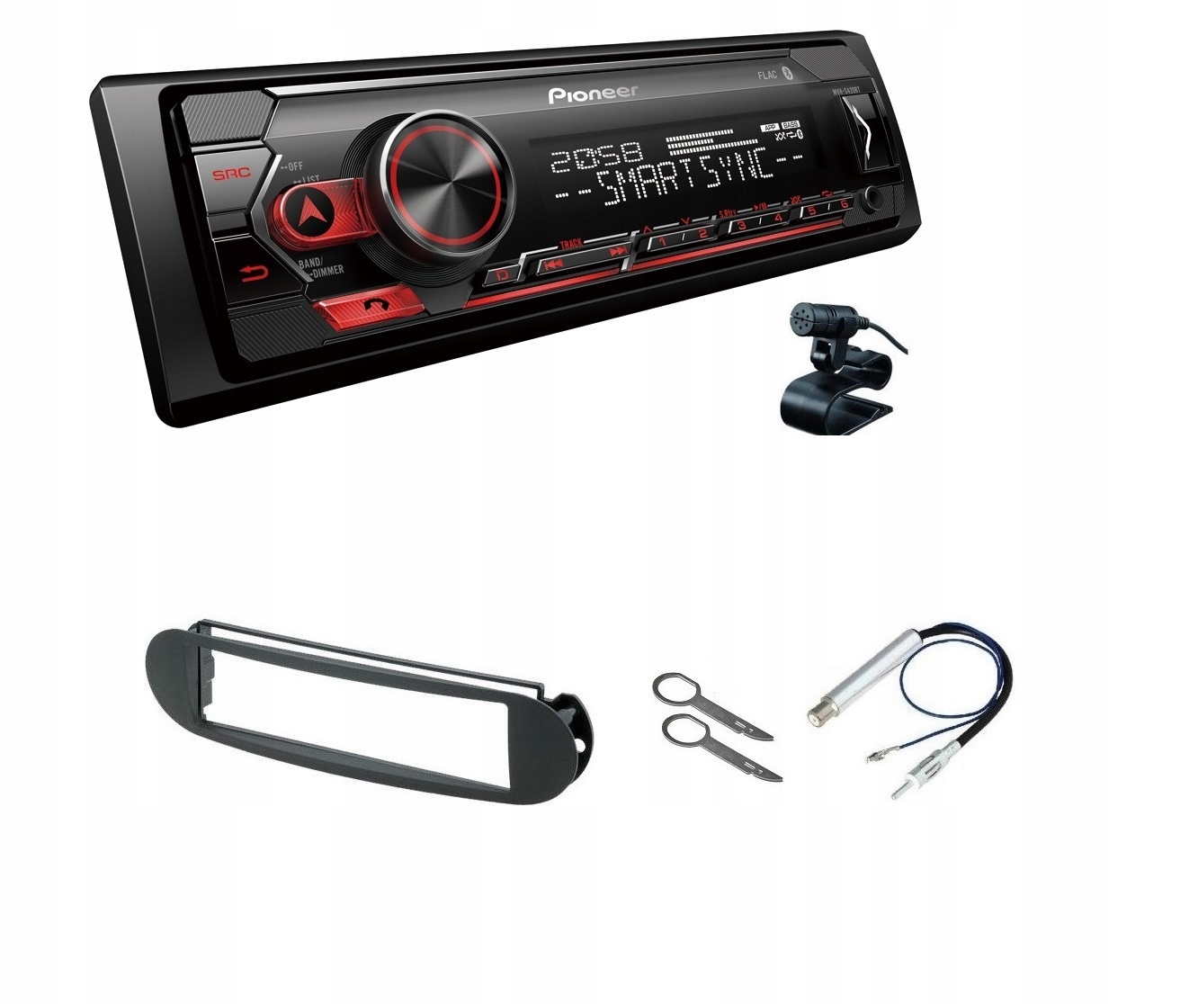 Rádio Pioneer MVH-S420BT iPhone Usb Vw New Beetle rámik na oddelenie kľúčov