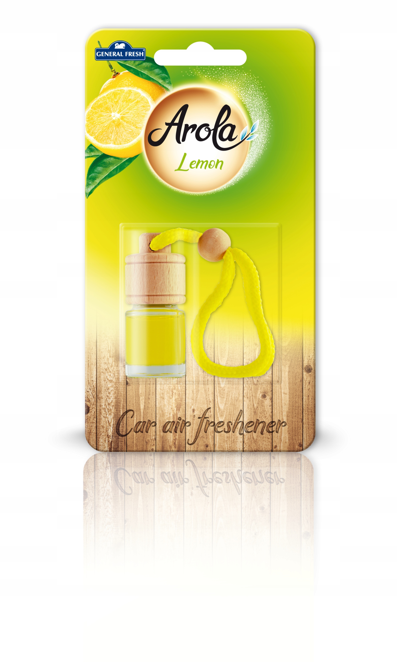 Odświeżacz samochodowy - Arola Wood - Cytryna