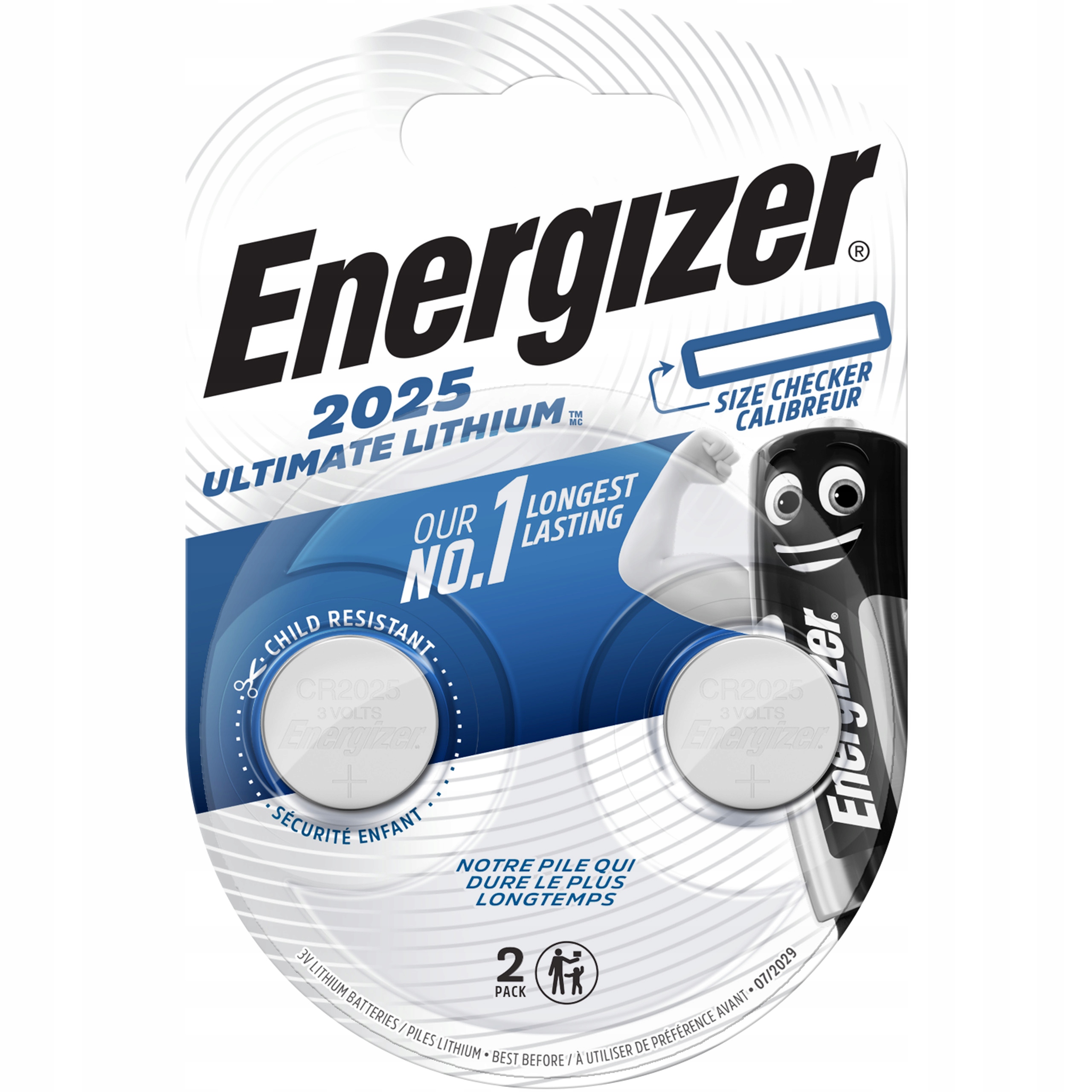 

2x Bateria Energizer CR2025 Ultimate Lithium 3V