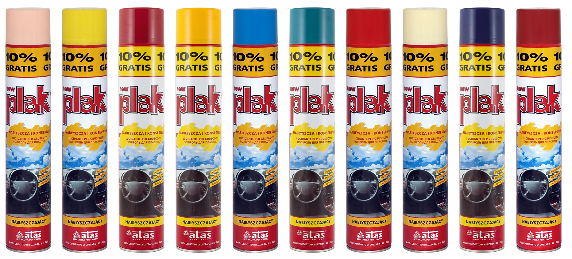 24 x ATAS PLAK NABŁYSZCZAJĄCY MIX ZAPACHÓW 750 ml