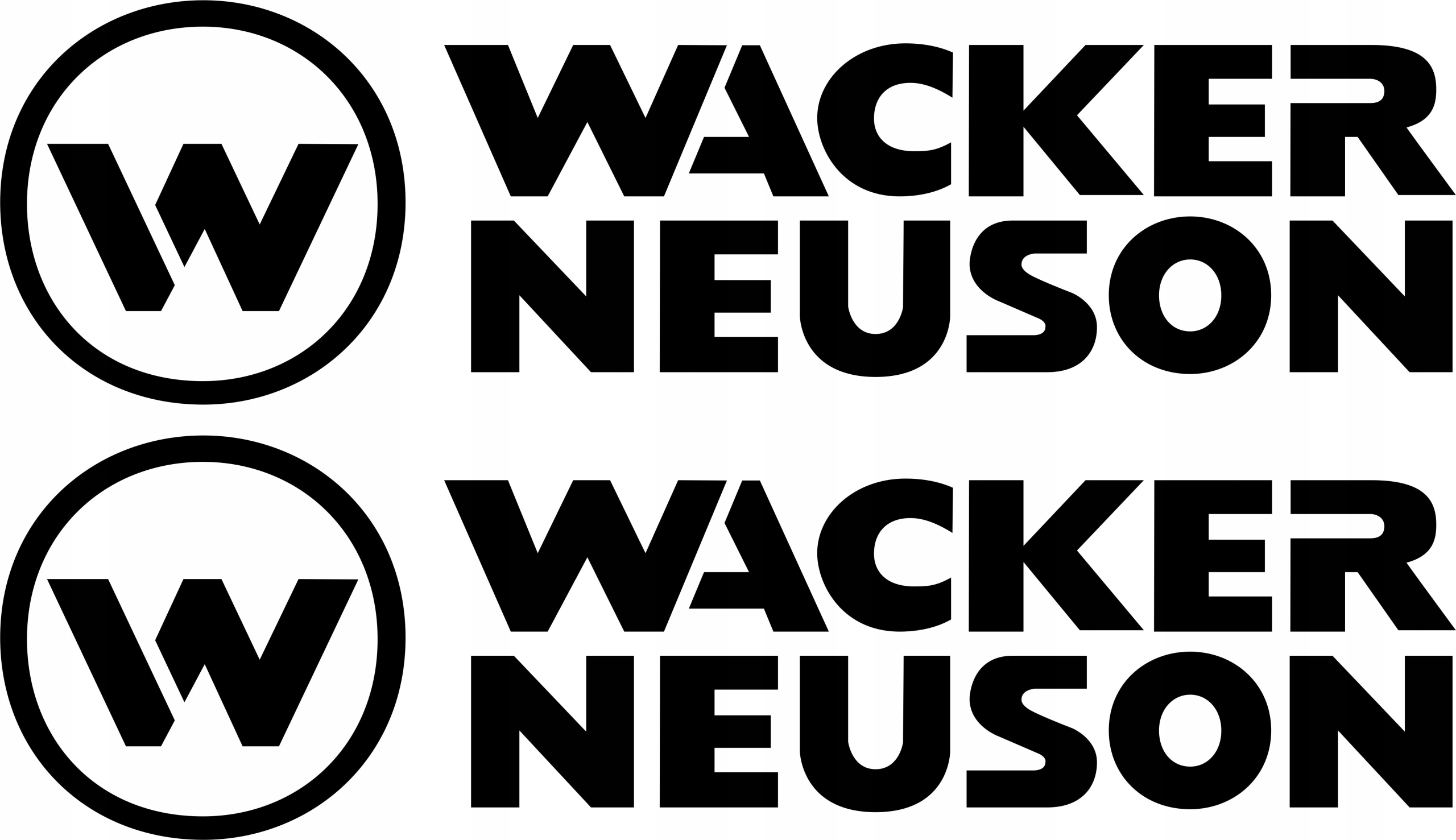 NAKLEJKI NAKLEJKA WACKER NEUSON 2 SZTUKI 45 CM