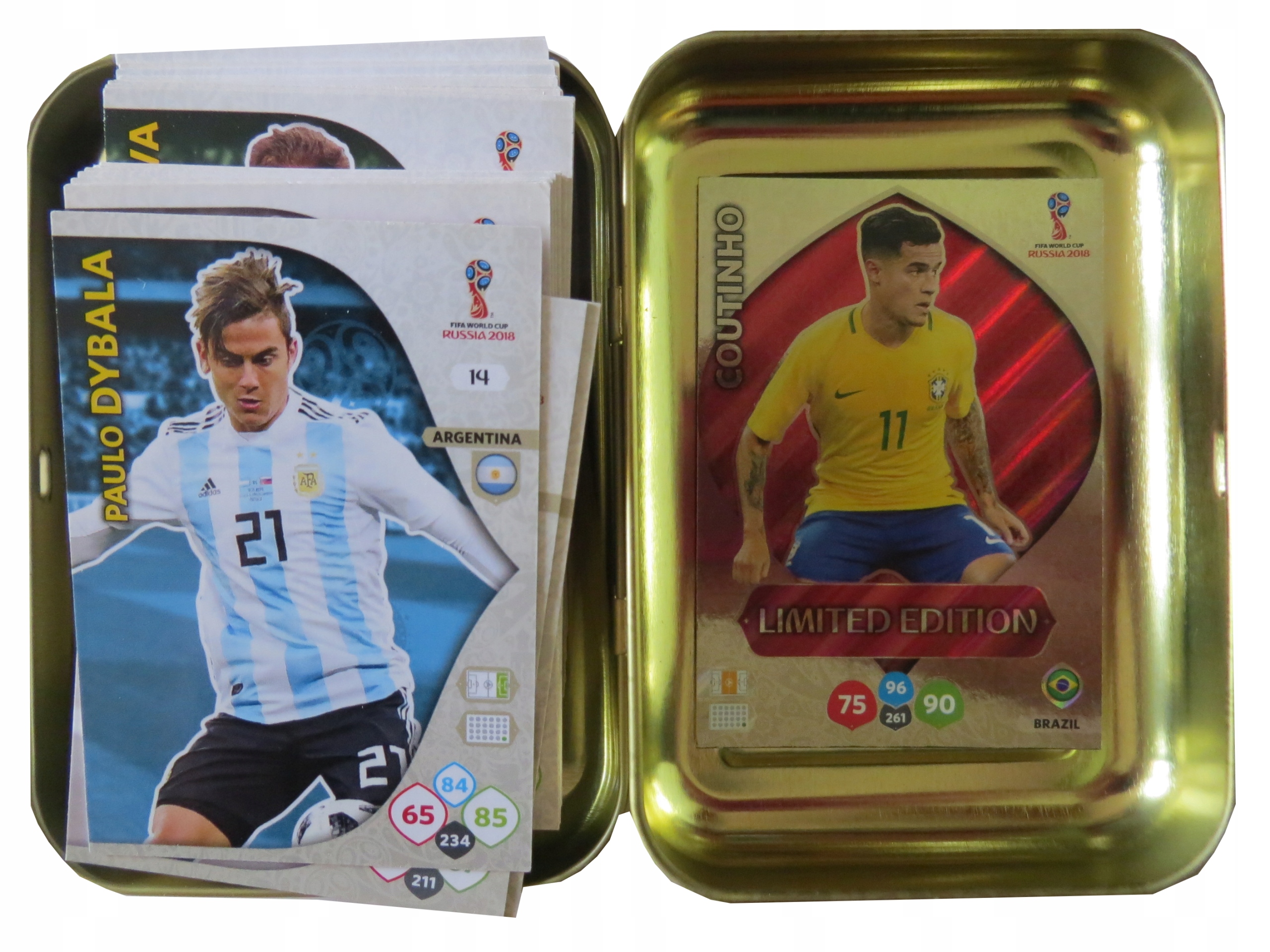 World Cup Russia 2018 Mini Puszka Karty Piłkarskie Bez Powtórek Limited