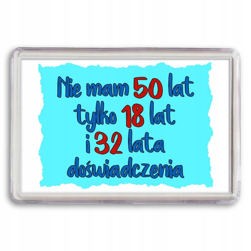 

Magnes na lodówkę extra na 50 urodziny