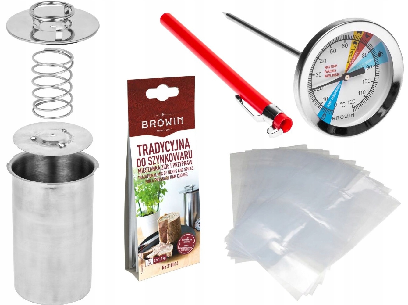 

Szynkowar 1,5kg Przyprawa Woreczki Termometr 601