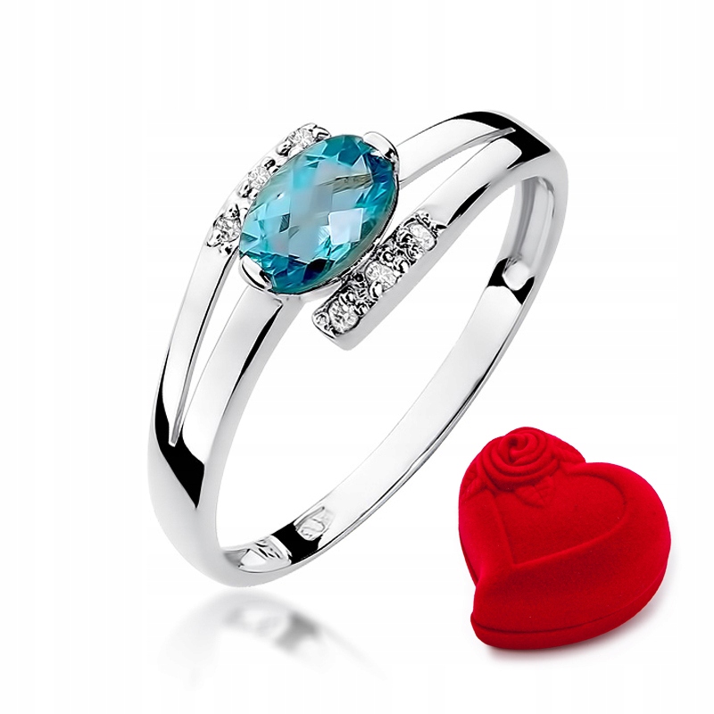 

Pierścionek Złoto Białe id W-119 Topaz