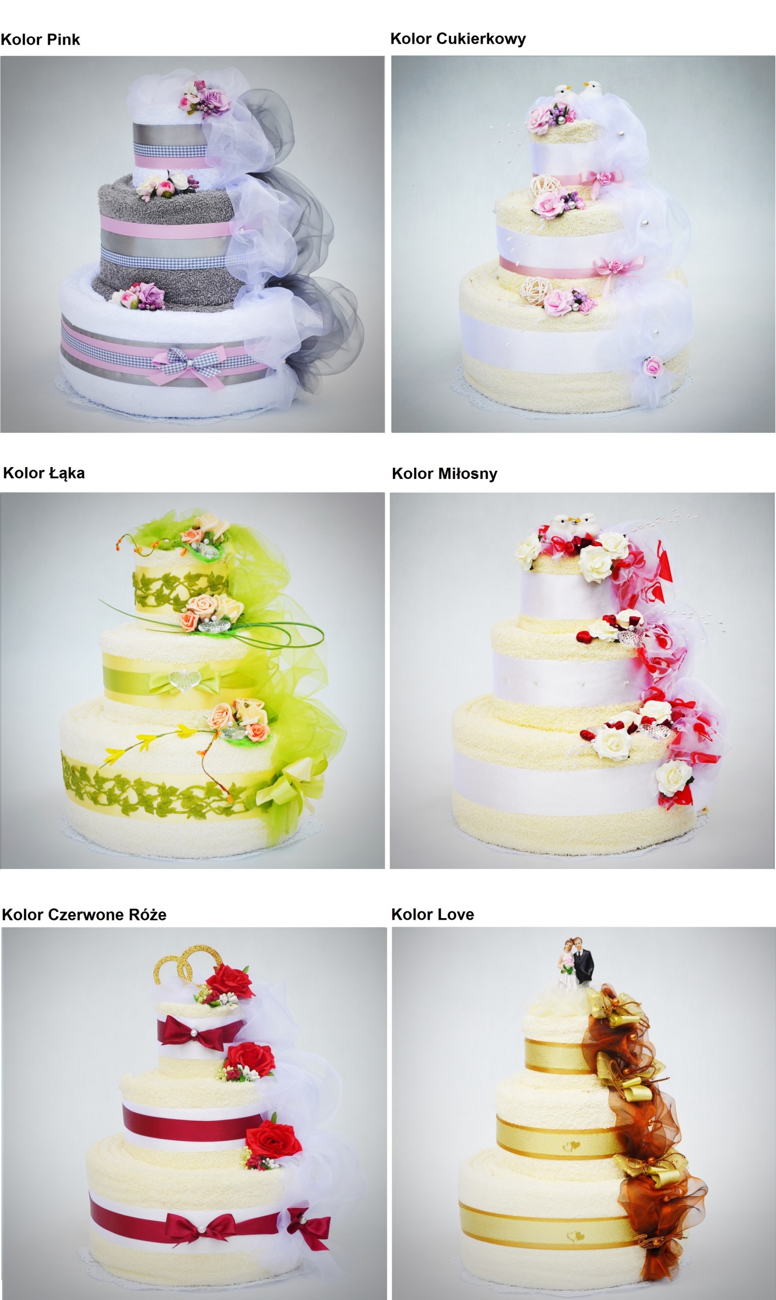 Tort z 4GRUBYCH DUŻYCH ręczników DUŻY HAFTY GRATIS Marka FM