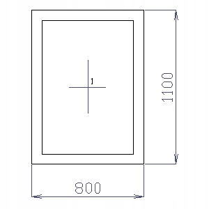 OKNO PCV 80 X 110 / 800 x 1100 FIX 1 X ZŁOTY DĄB Marka Alucon