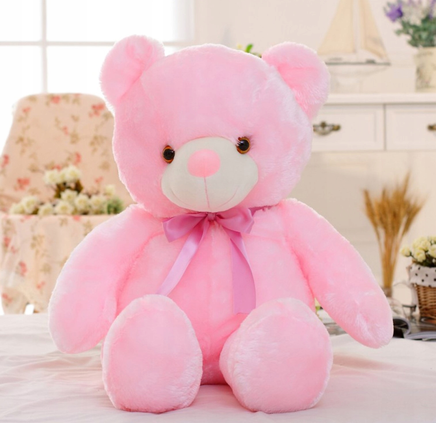 Розовый мишка игрушка. Плюшевый розовый медведь Тэдди. Светящийся плюшевый Teddy Bear.. Розовый мишка. Мягкая игрушка розовый медведь.