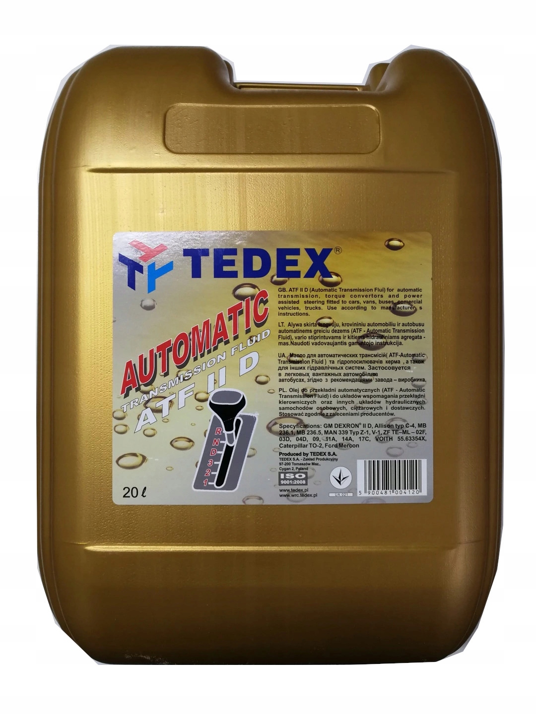 Olej Przekładniowy Tedex Atf II D 20L