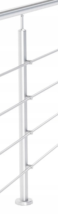 Nerezový Sloupek 42,4 x 960 mm 4 Držáky Trubky Šlif Satyna