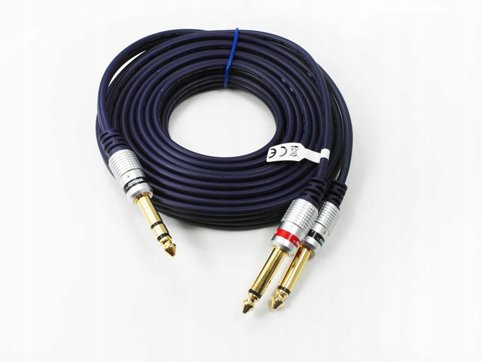 

kabel przewód jack 6,3 2x jack 6,3 1,5m Vitalco
