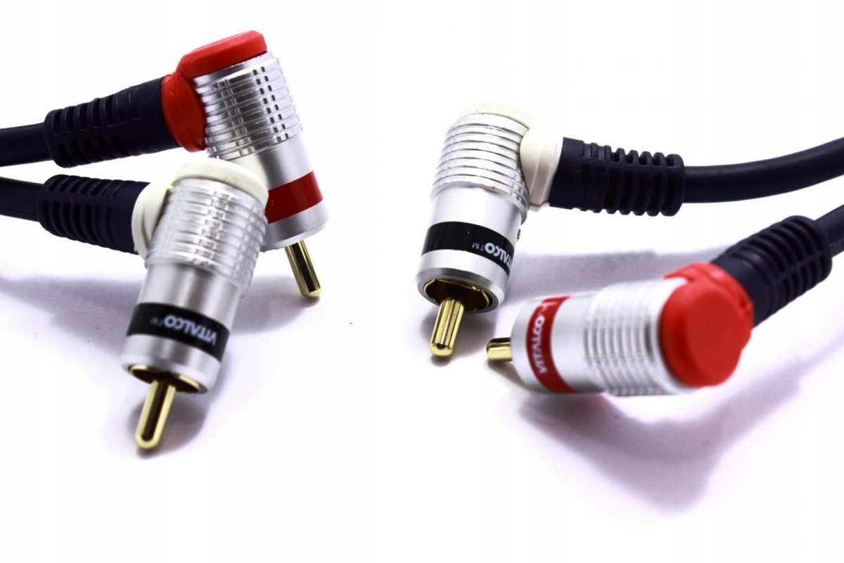 

Kabel Rca Kątowy 2X Rca Chinch Vitalco 1M