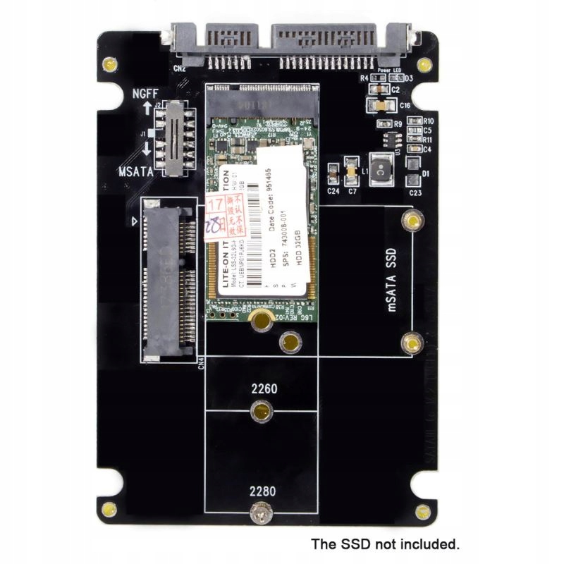 Adapter SATA3 M.2 NGFF SATA mSATA SSD Dual Obudowa Marka WulkanCenPL