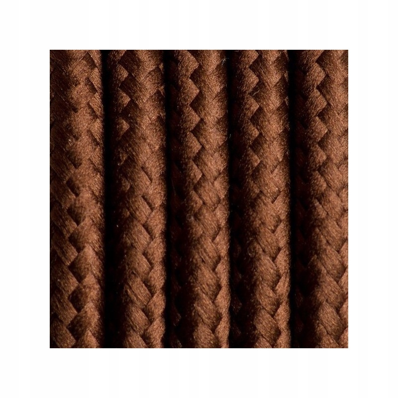 Kabel przewód oplot OZDOBNY 2żył KAWOWY /KOLORY