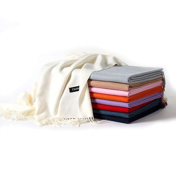 DUŻY SZAL szalik gładki kaszmirowy KASZMIR CAMEL Marka inna