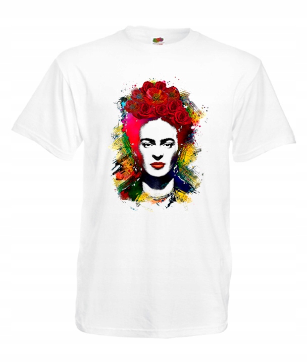 

XL Koszulka Męska Frida Kahlo Kwiaty Meksyk Wzór