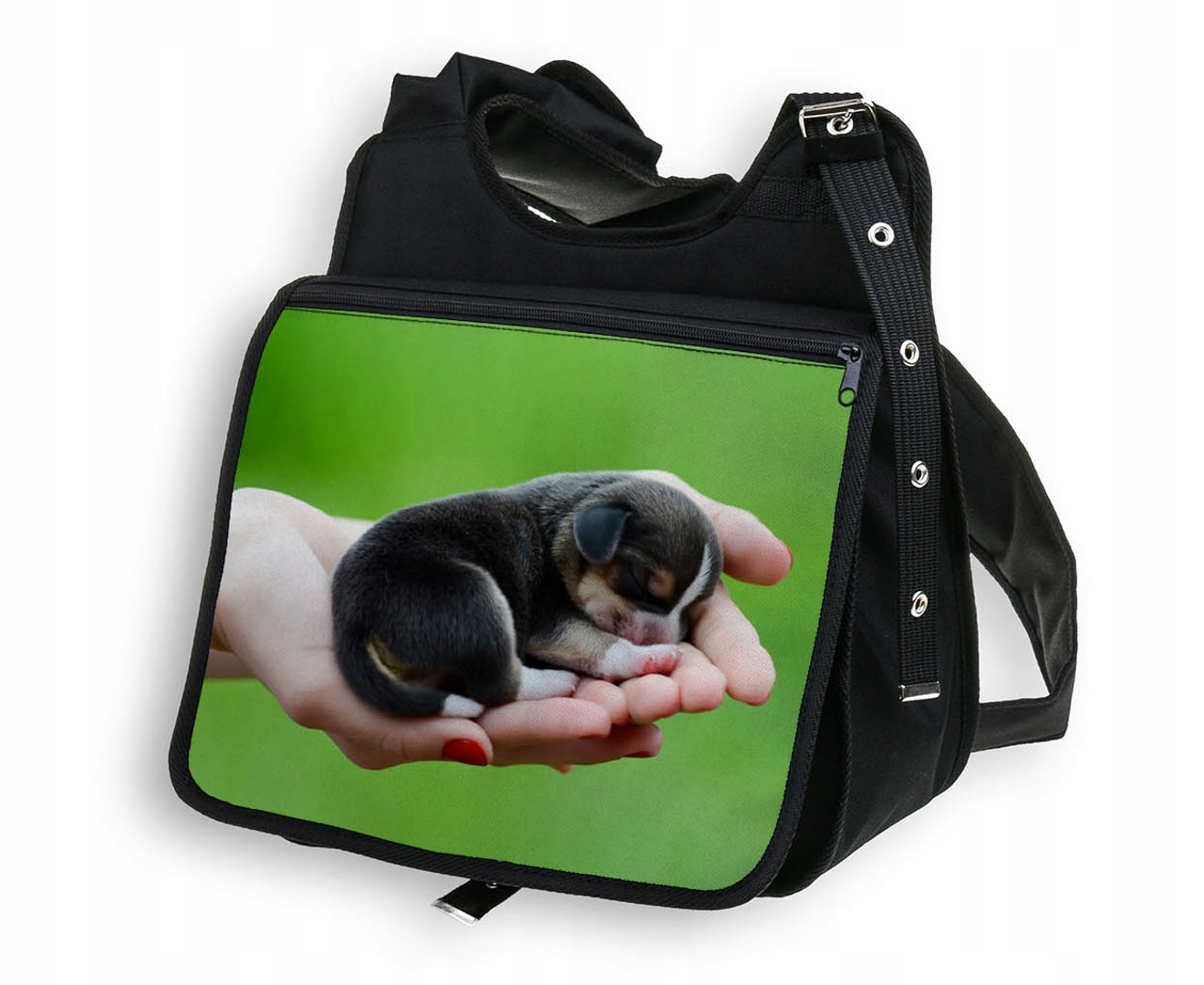 

Torba Klapka Duża A4 Psy 10 Maleńki Zielona Trwała