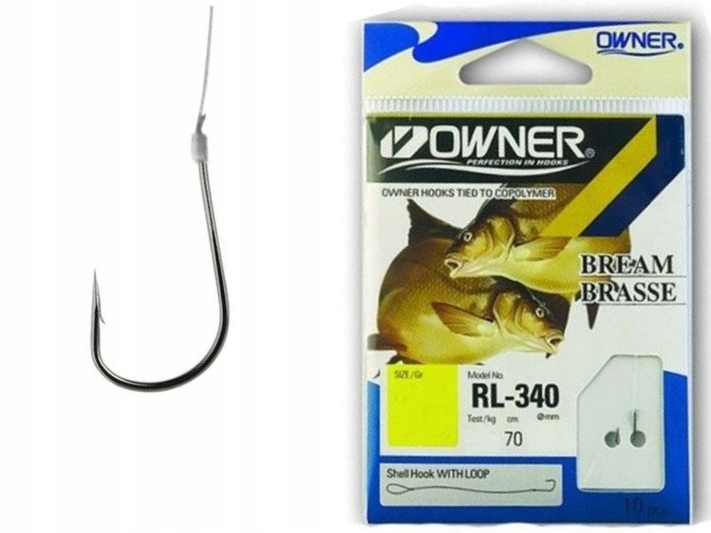 Haczyki gruntowe, z przyponem, z zadziorem Owner RL-34010 10 szt. R#10