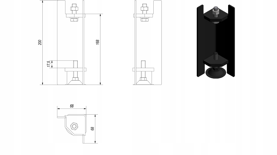 PODSTAWA nogi stojak nóżki POD wkład KOMINEK ZIBI Rodzaj inne