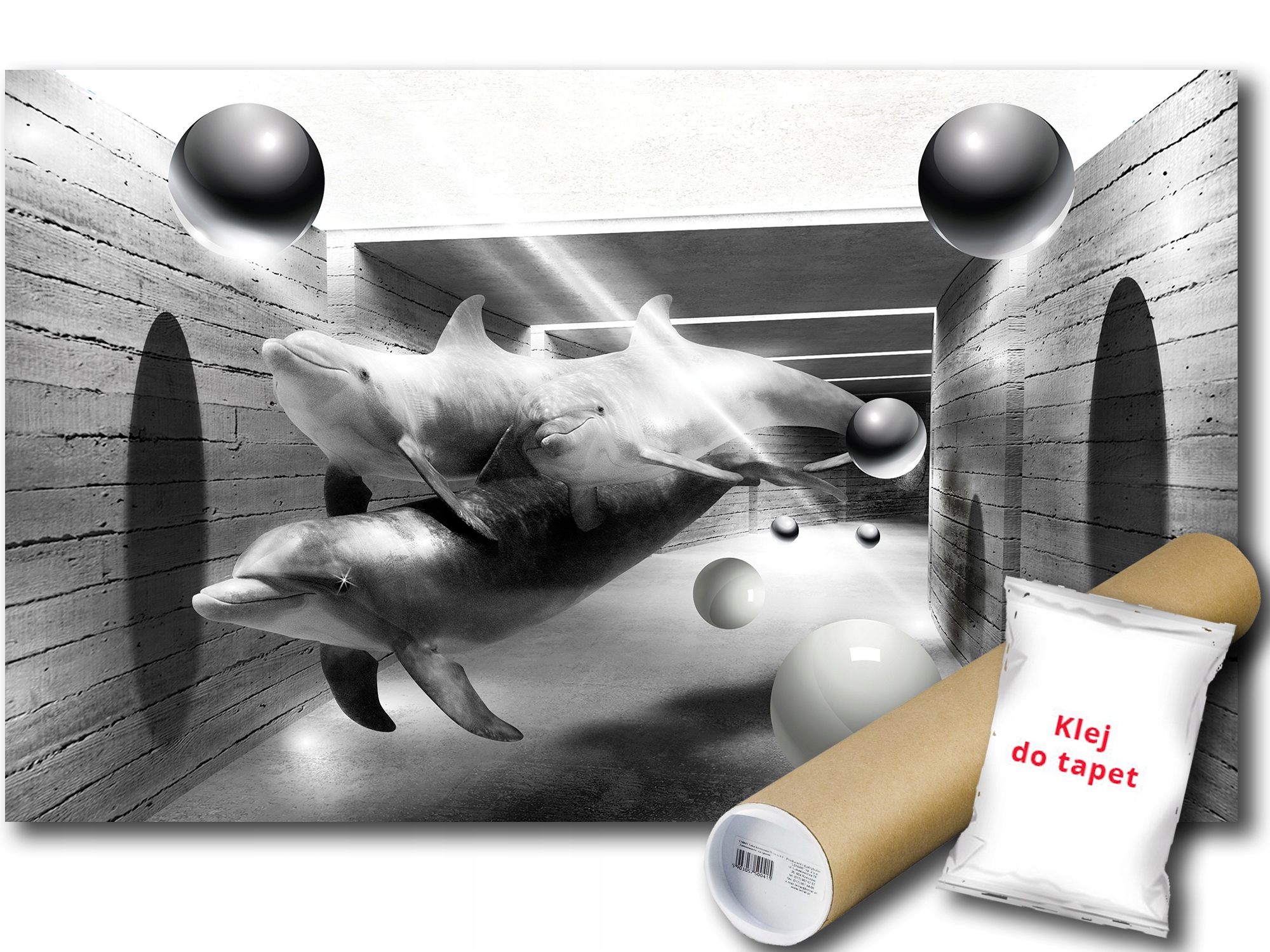 Fototapeta Delfiny 3D 10A F3XL 416x254 F3446