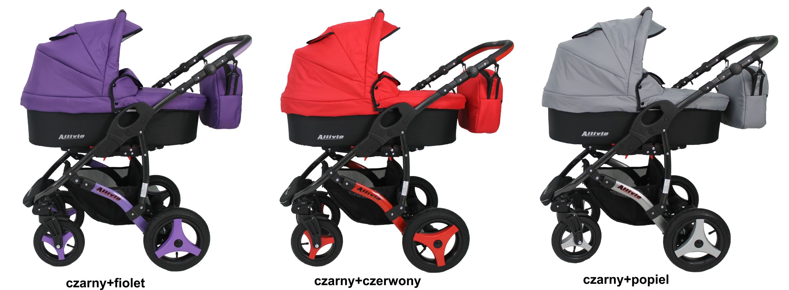 NOWOŚĆ ECO ALLIVIO+FOTEL 3W1 GRATISY KAREX Rodzaj kół Pompowane