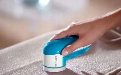 MASZYNKA GOLARKA DO UBRAŃ PHILIPS TAPICERKI TKANIN Kolor dominujący niebieski