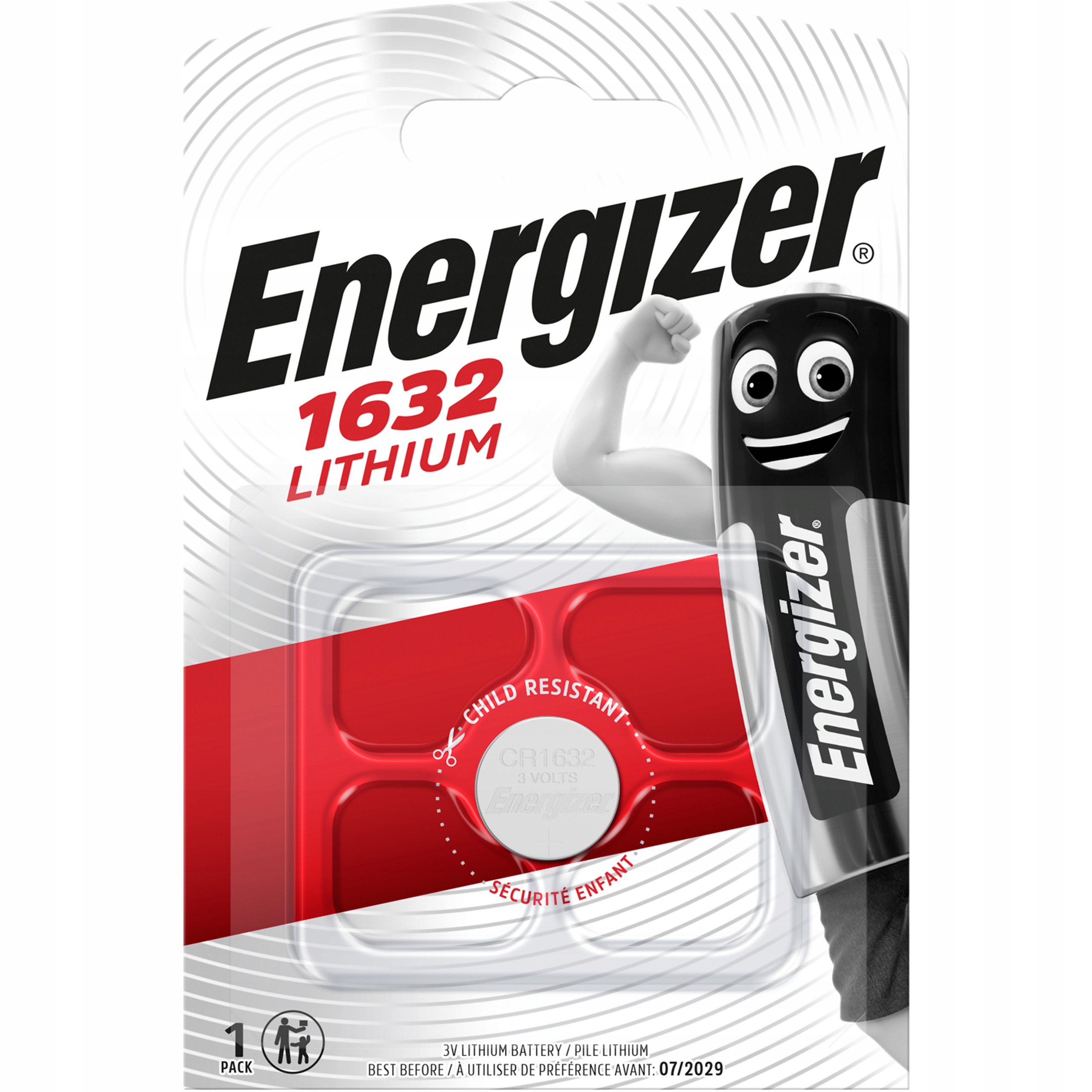

Bateria Energizer CR1632 DL1632 Lithium 3V