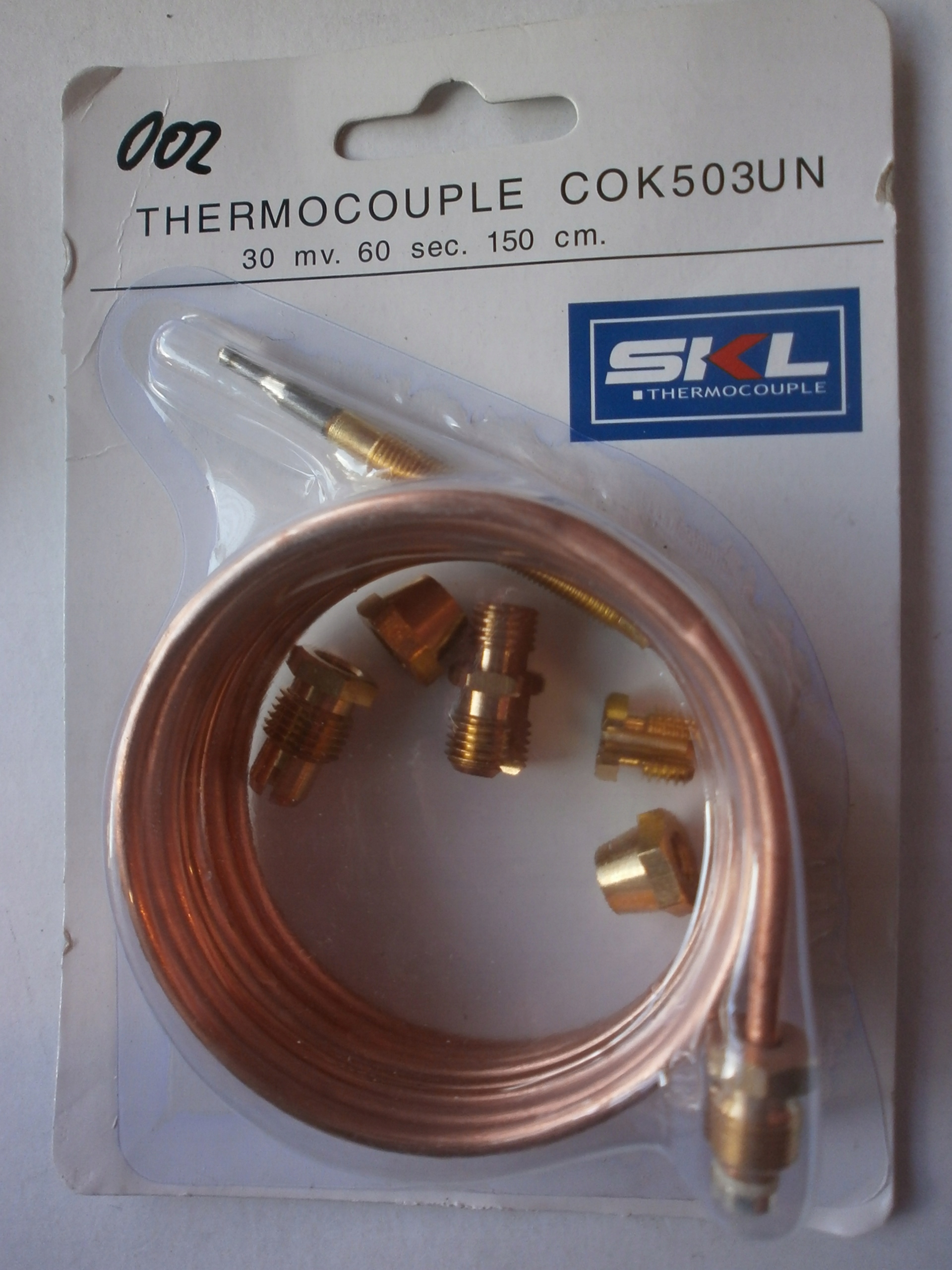 TERMOPARA UNIWERSALNA do urządzeń gazowych L 150 Kod produktu 00