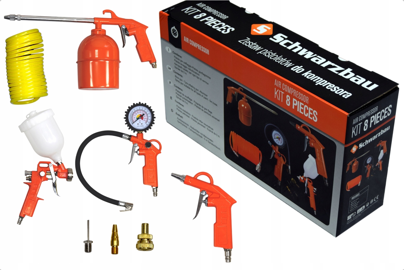 KOMPRESOR FL24 zestaw8w1 olejowy sprezarka 24L Model fl 24