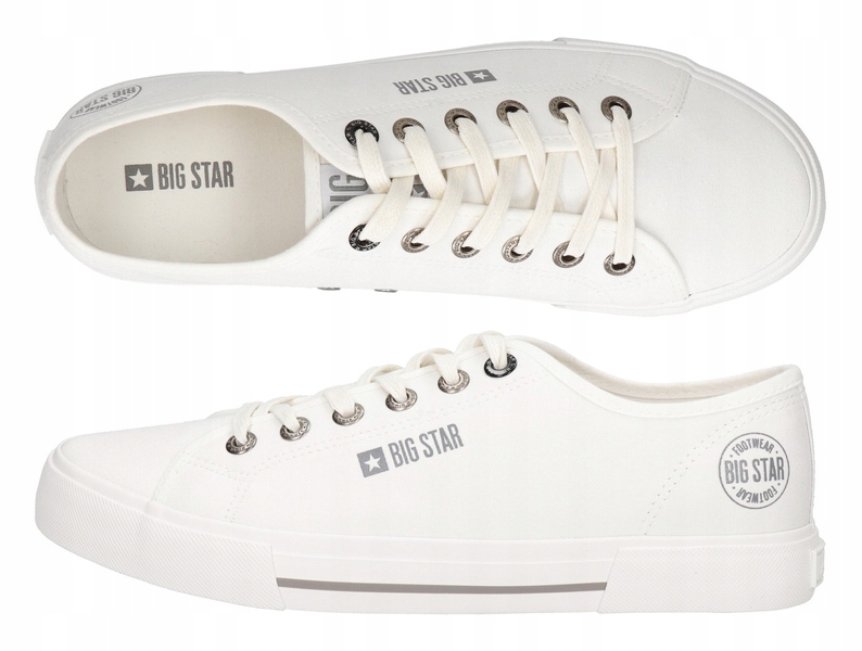 

Trampki Big Star Męskie Niskie FF174056 Biały 42