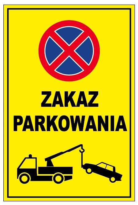 

Zakaz Parkowania Tablica 30x20 Tabliczka dibond