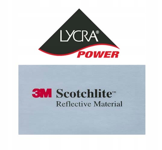 Komplet rękawki - nogawki Vezuvio Lycra czarne z odblaskiem rozmiar L Materiał dominujący poliamid