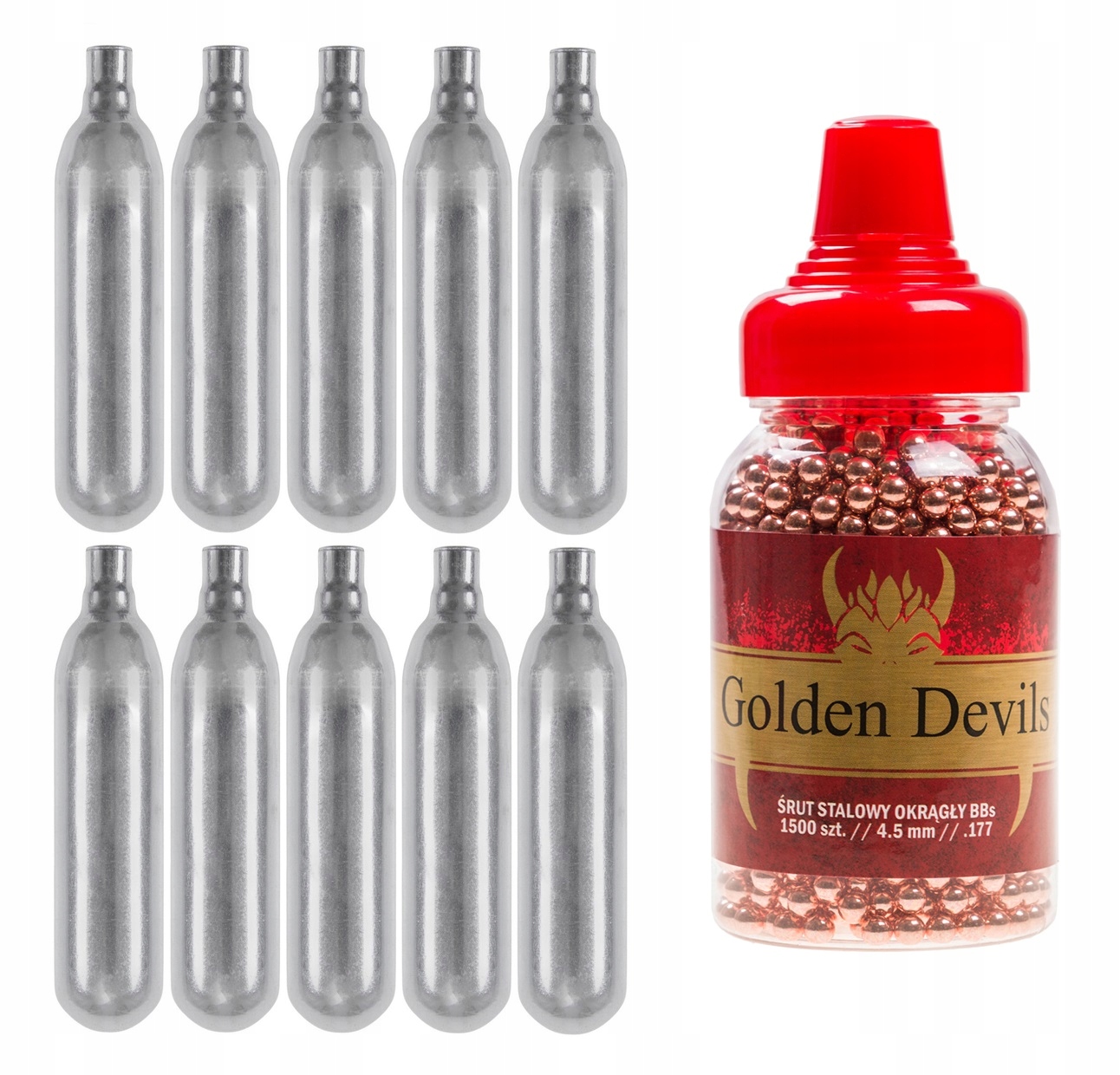 

Śrut Bb Golden Devils 4,5 mm 1500 szt + CO2 10 szt