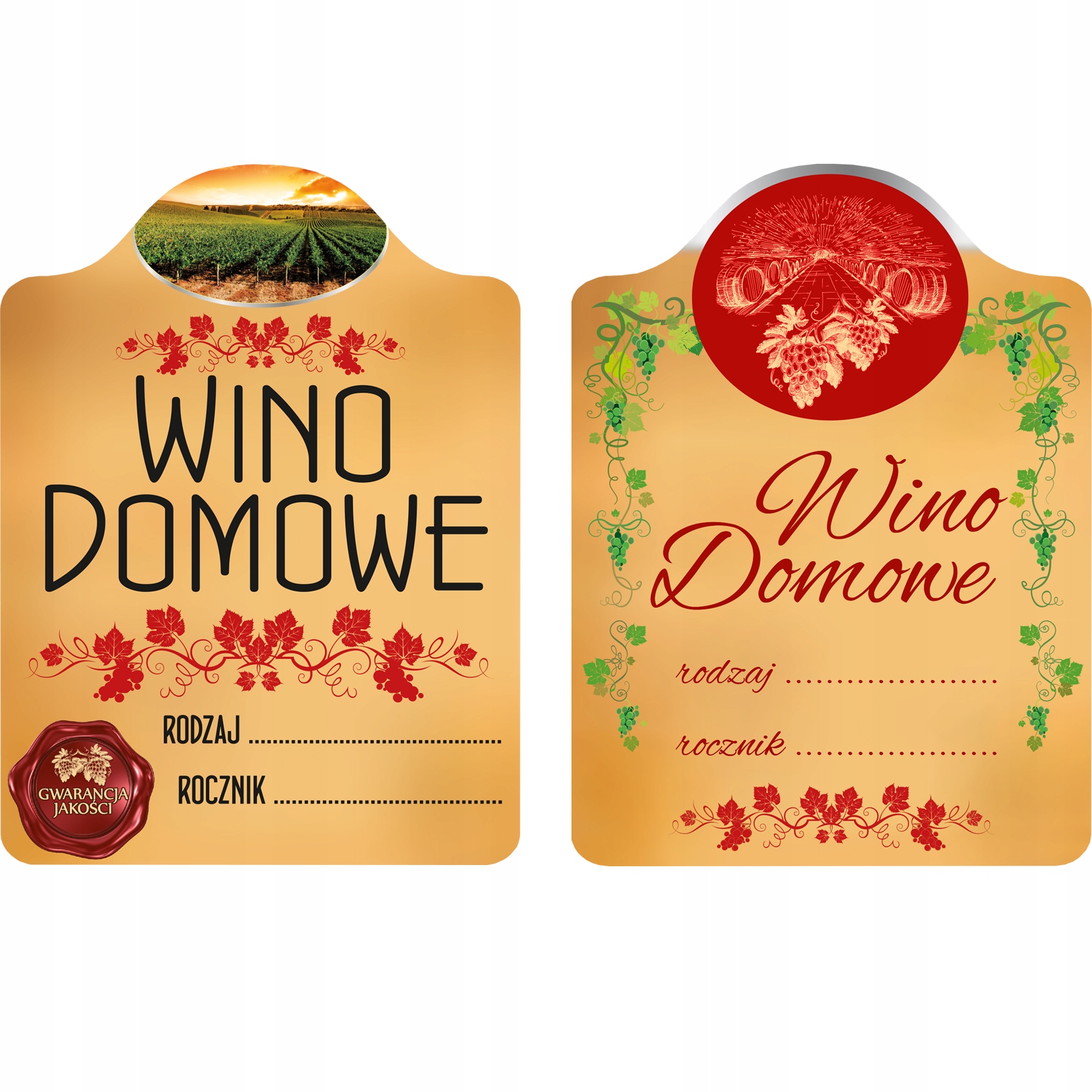 

20X Etykiety Na Wino Domowe Alkohol Samoprzylepne