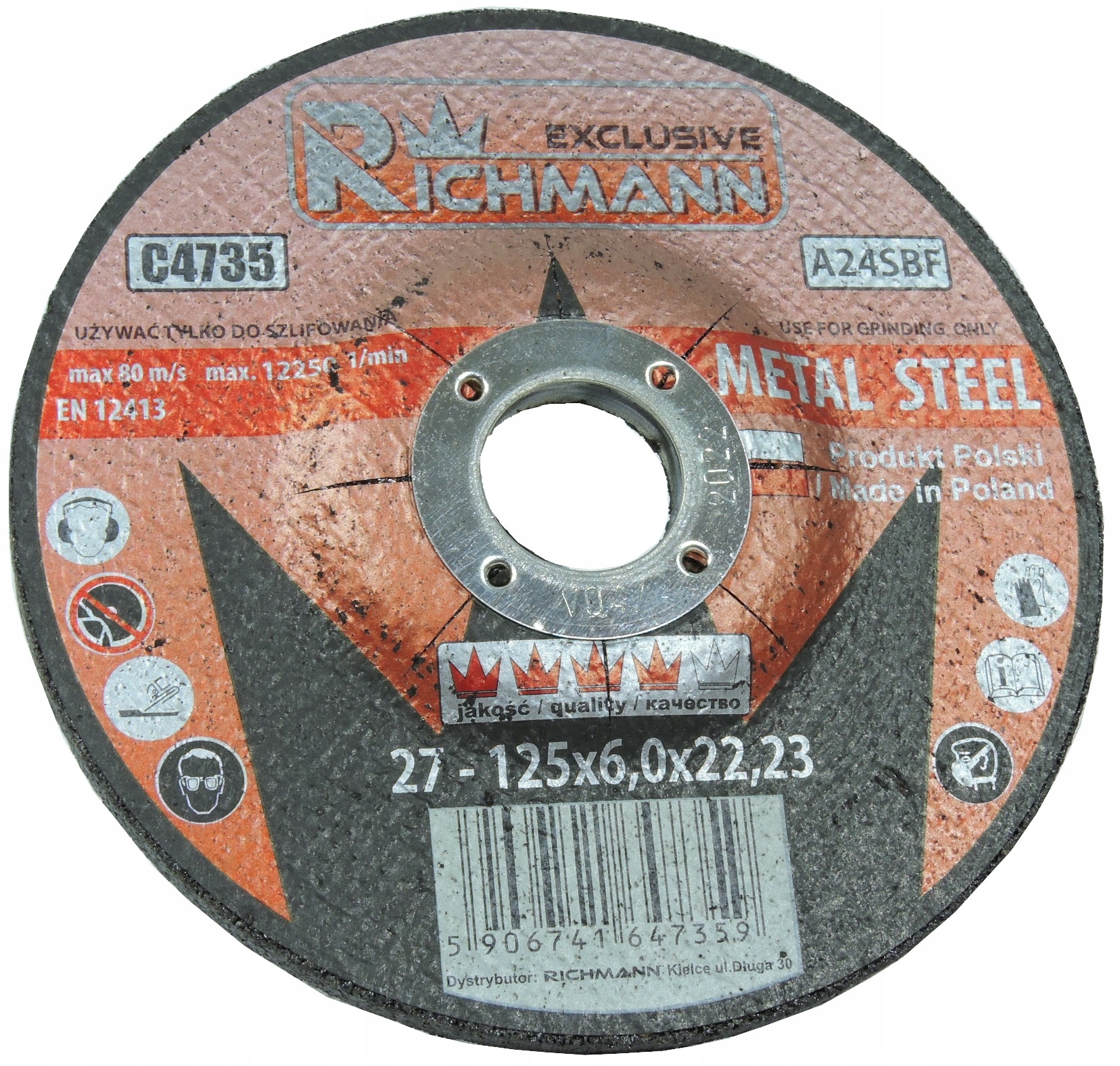 

Tarcza Do Szlifowania Do Metalu Stal 115 x 22,23