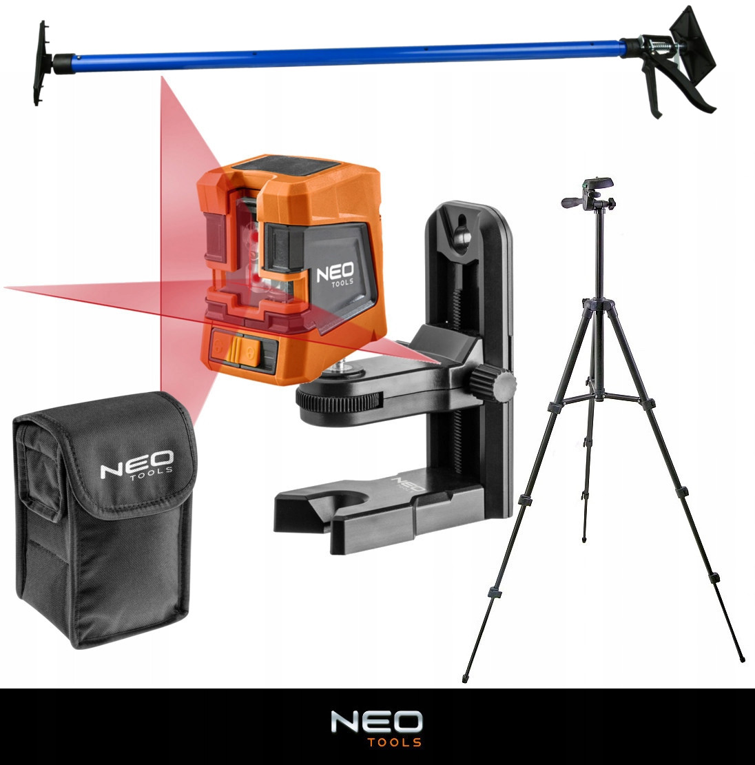 

Laser Krzyżowy Neo 15m +tyczka Statyw Uchwyt +etui