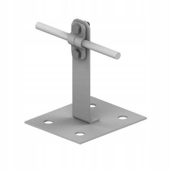 UCHWYT NA PŁYTCE STALOWEJ STALOWY Z ŚRUBA 12cm