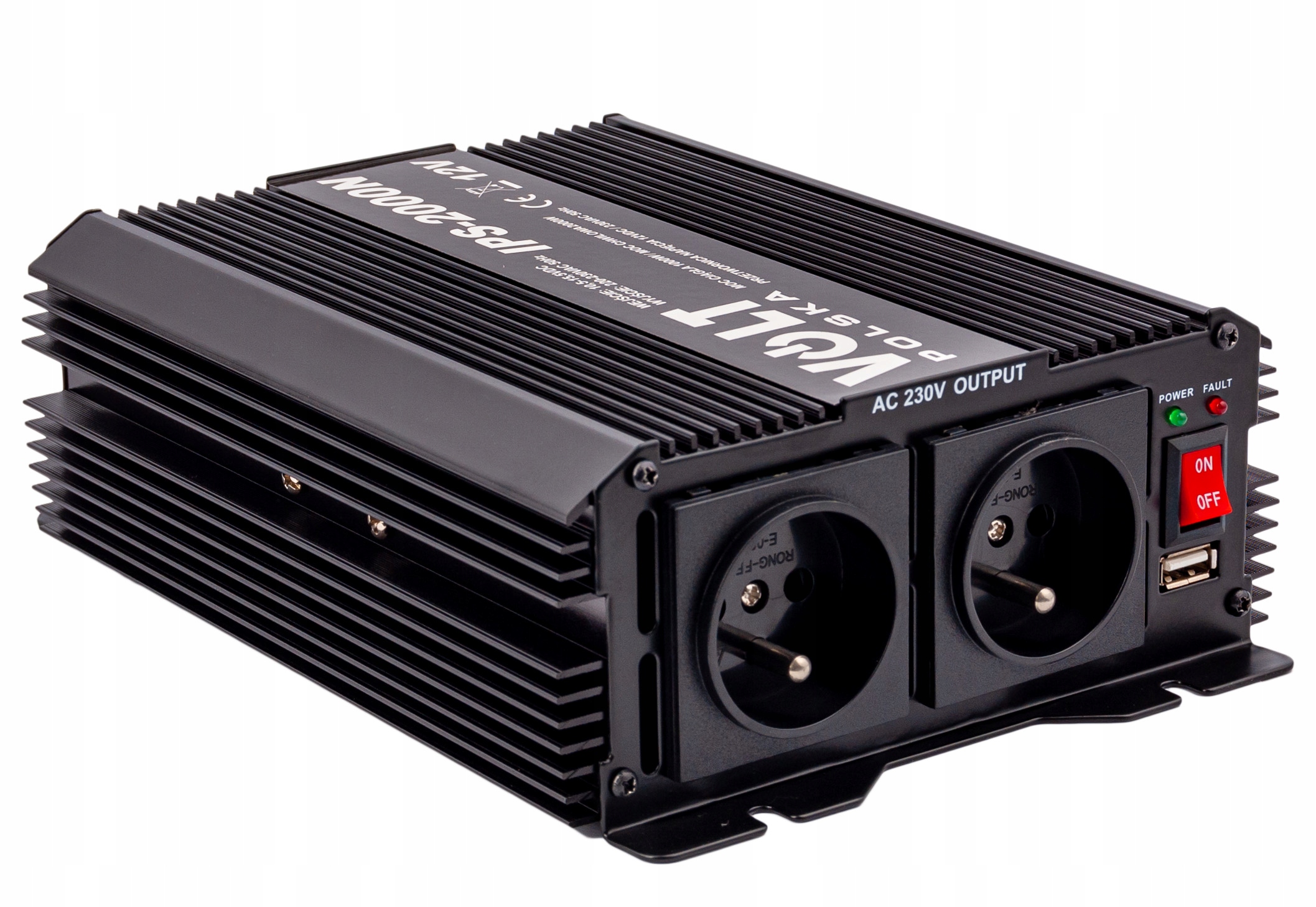 PRZETWORNICA 12V 230V SAMOCHODOWA NAPIECIA 2000W Brand Volt