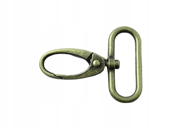 

Karabińczyk metalowy stare złoto 30 32 mm do paska
