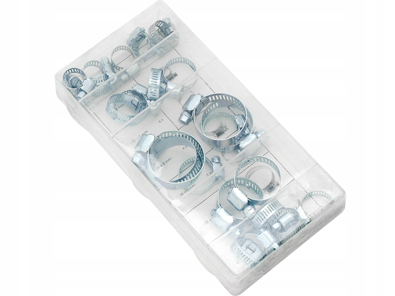 ZESTAW OBEJM SKRĘCANYCH OBEJMY DO RUR I WĘŻY 26szt