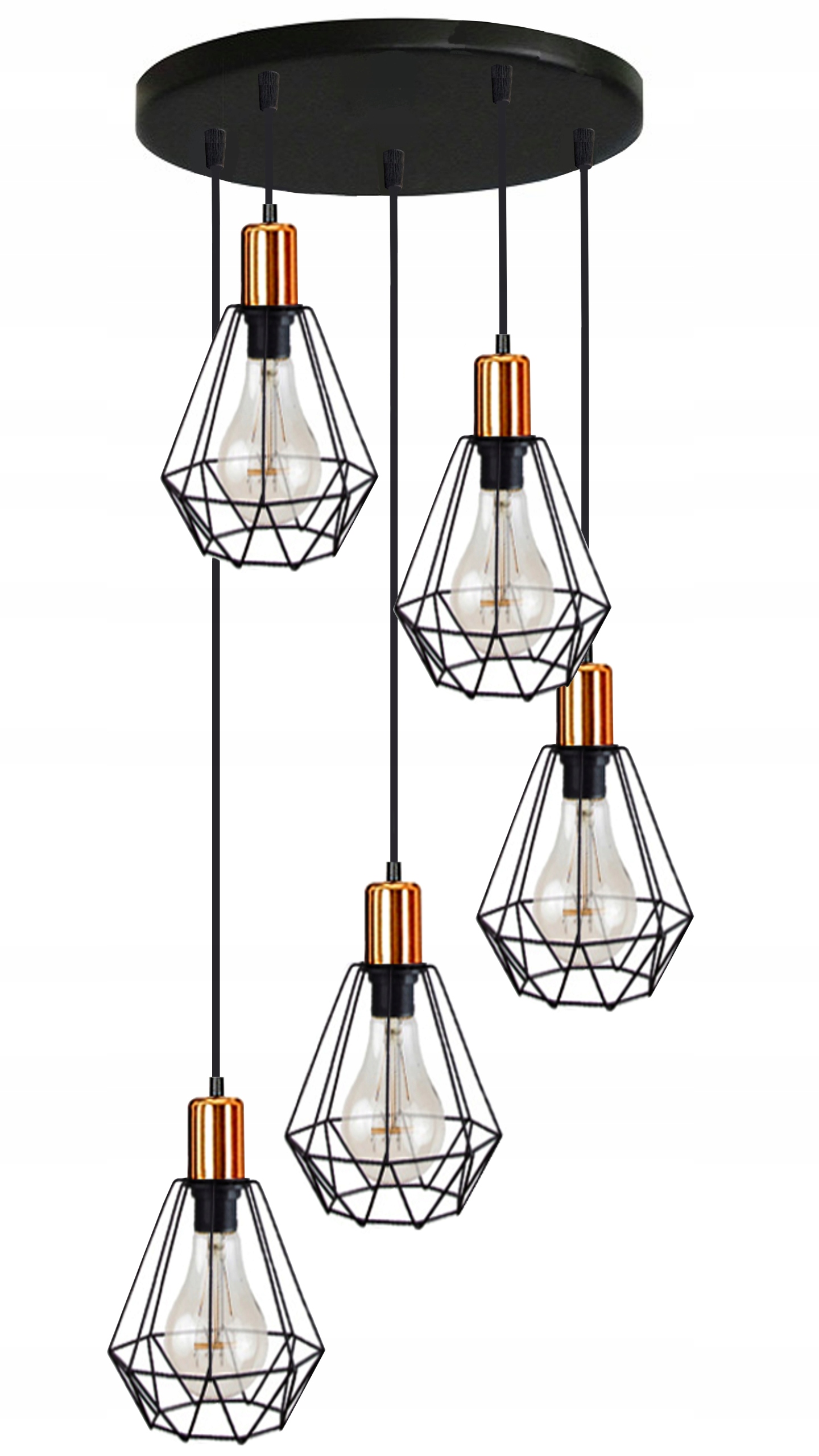 

Lampa Sufitowa ,żyrandol Do Salonu Czarna 100-10