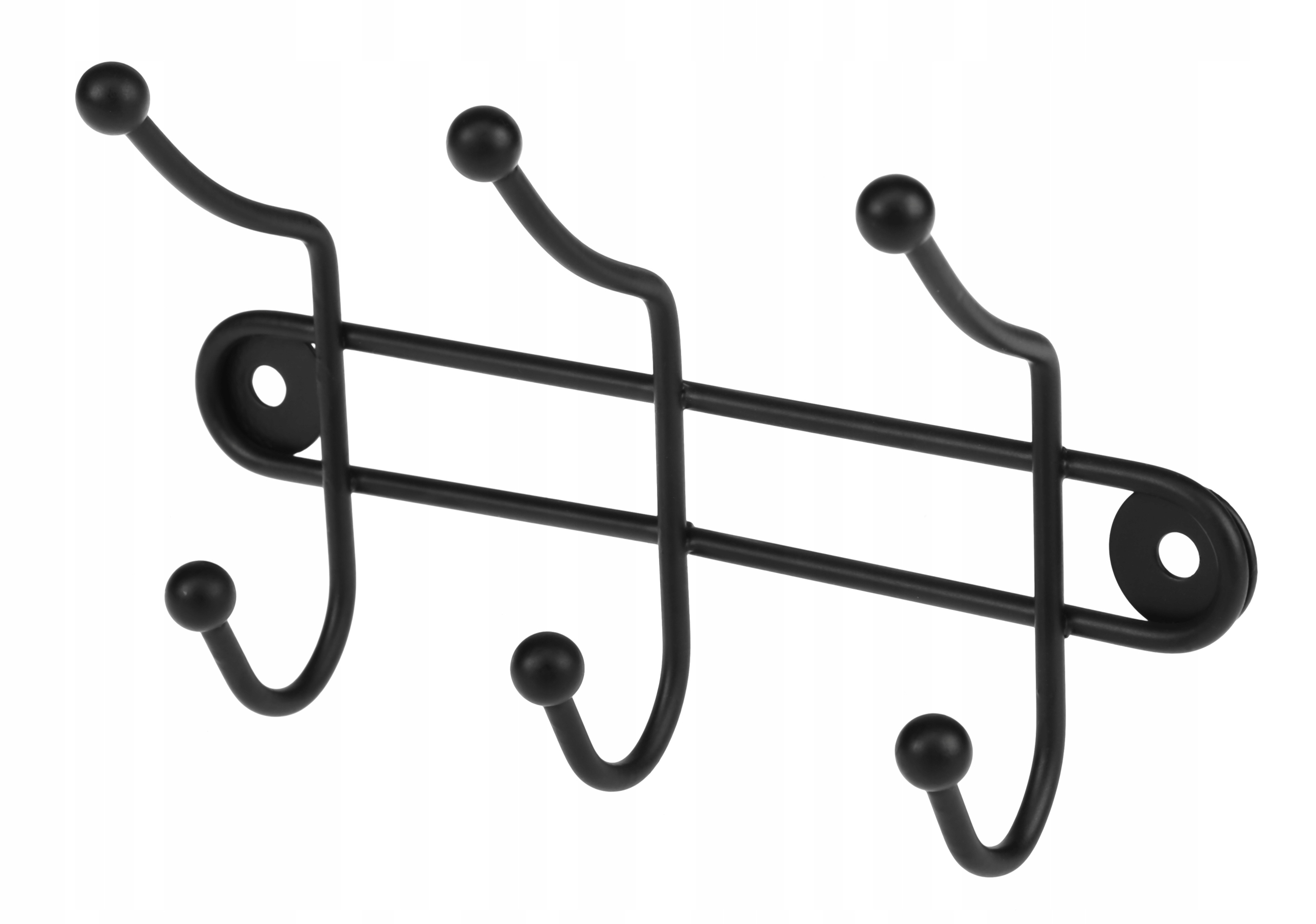 

Wieszak Ścienny 3-RAMIENNY Czarny Matowy