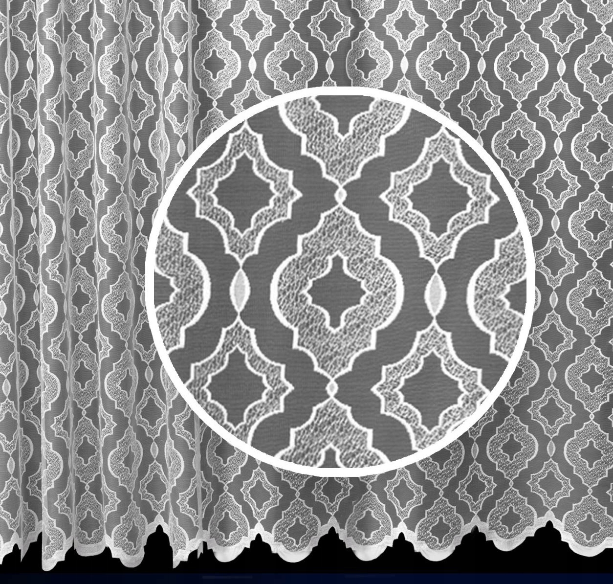 Mg Záclona 4184 Bílá 400 x 180 cm, hotová s páskou pol